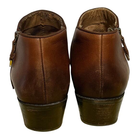 Vionic Brown Leather Side Zip Ankle Booties Women's Size 10 Orthotic Shoes - Picture 6 of 8